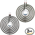 2-Pack Replacement for Whirlpool RF379LXKQ0 8 inch 5 Turns & 6 inch 4 Turns Surface Burner Elements - Compatible with Whirlpool 9761345 & 660532 Heating Element for Range, Stove & Cooktop