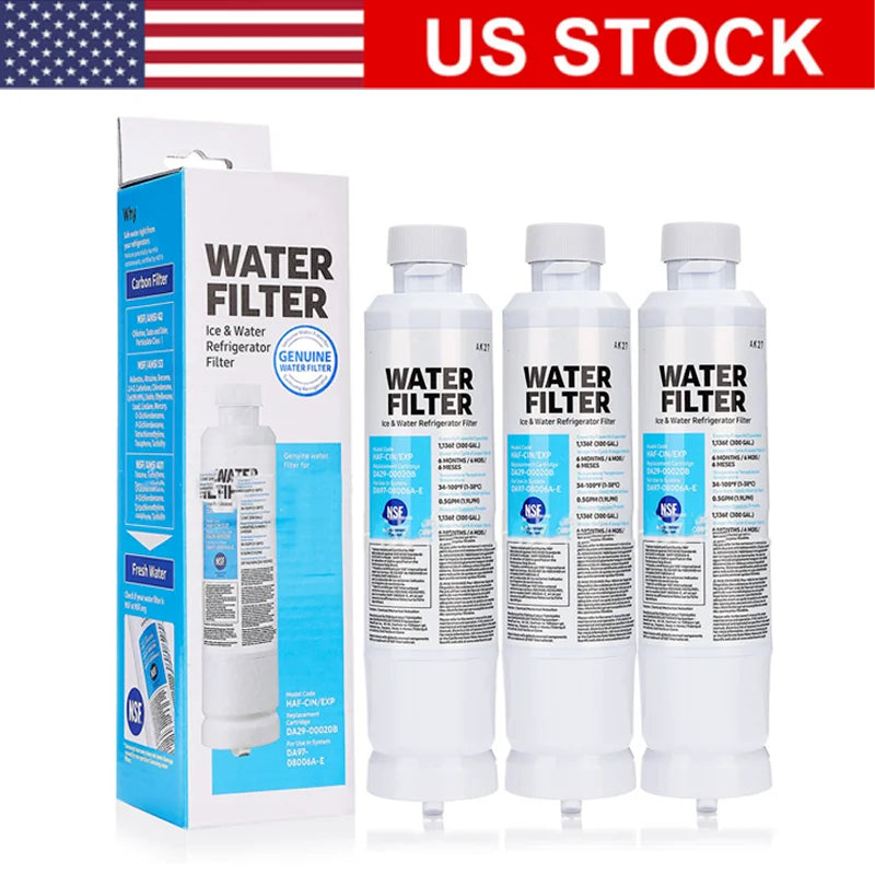 3Pack DA29-00020B HAF-CIN/EXP Refrigerator Water Filter, Compatible with Samsung Refrigerator Water Filter