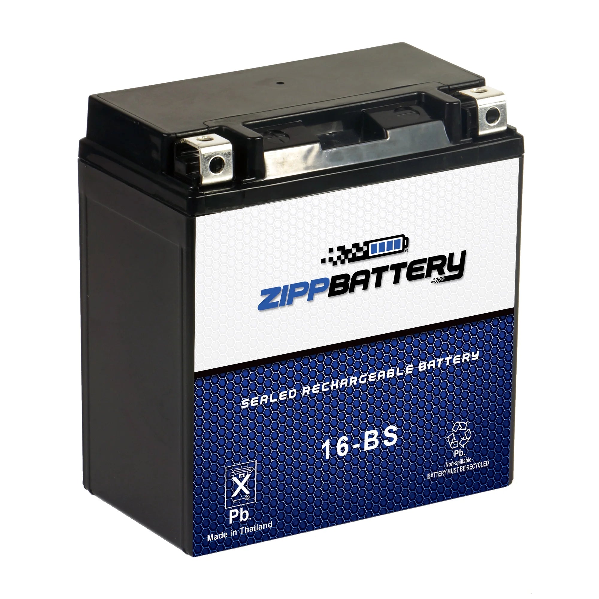 Zipp Battery YTX16-BS (16-BS 12 Volt,14 Ah, 230 CCA) Motorcycle Battery for Kawasaki 1100cc Zr1100 1993