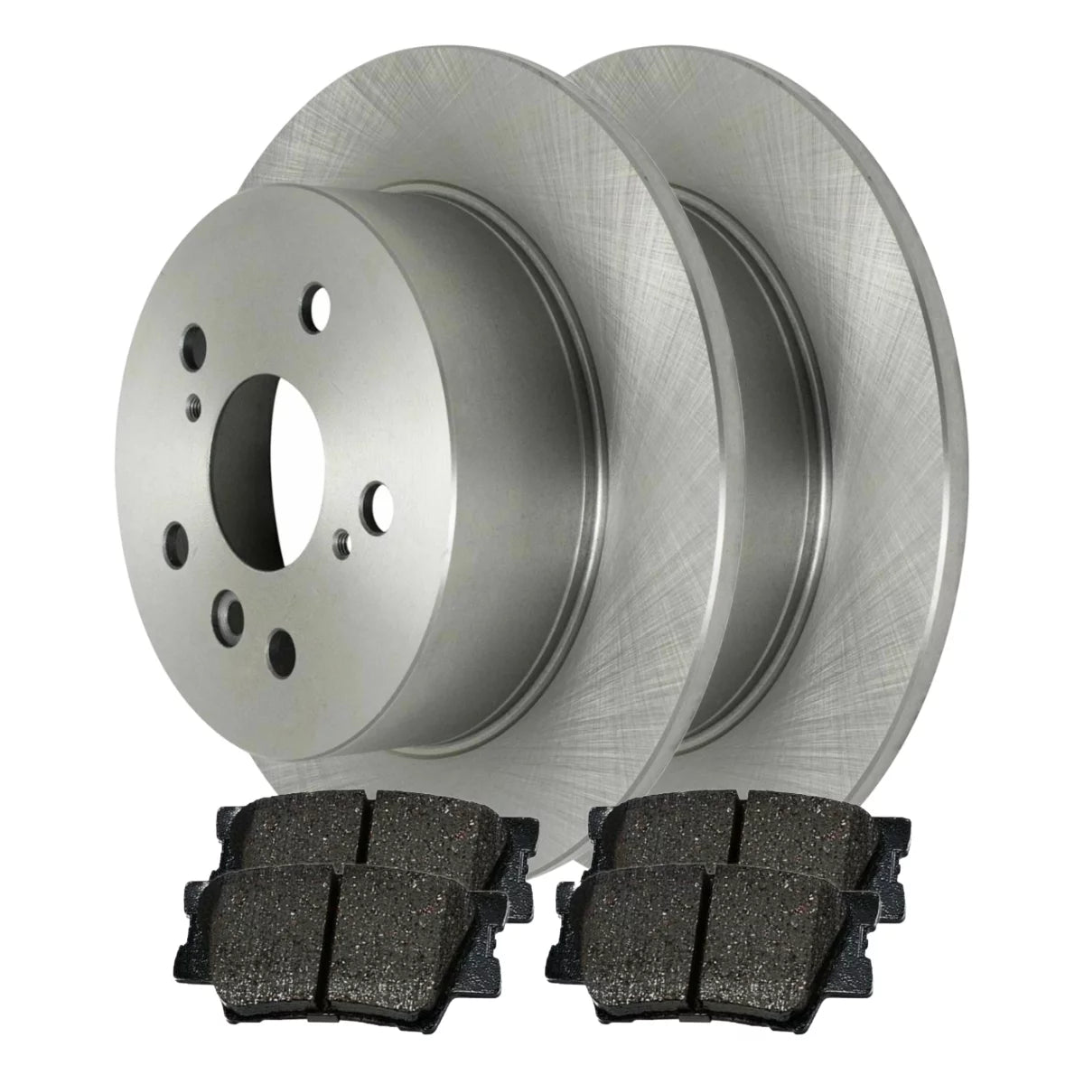 AutoShack Rear Brake Rotors and Performance Ceramic Pads Kit Driver and Passenger Side Replacement for 2007-2009 2010 2011 Toyota Camry 2008-2012 Avalon 2007-2012 Lexus ES350 2.4L 2.5L 3.5L V6 FWD