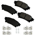 Akebono ACT1391A Ultra-Premium Ceramic Rear Disc Brake Pads, GREY