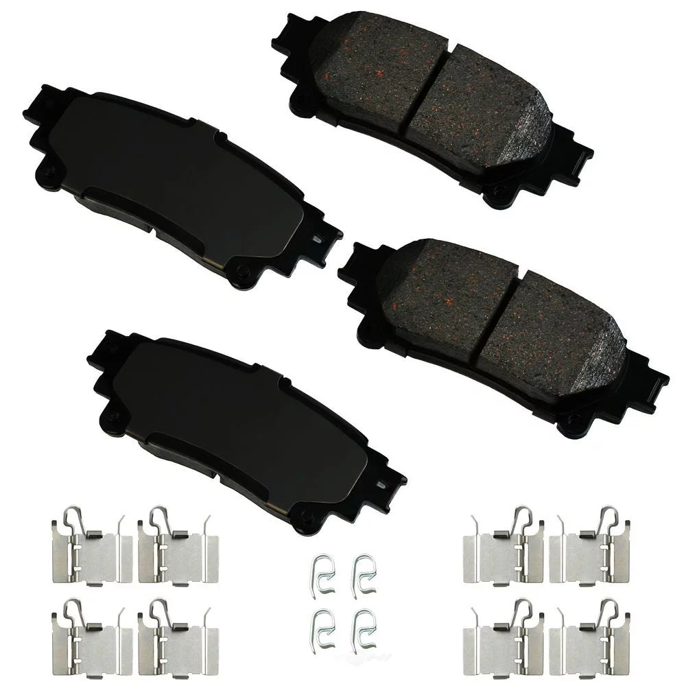 Akebono ACT1391A Ultra-Premium Ceramic Rear Disc Brake Pads, GREY