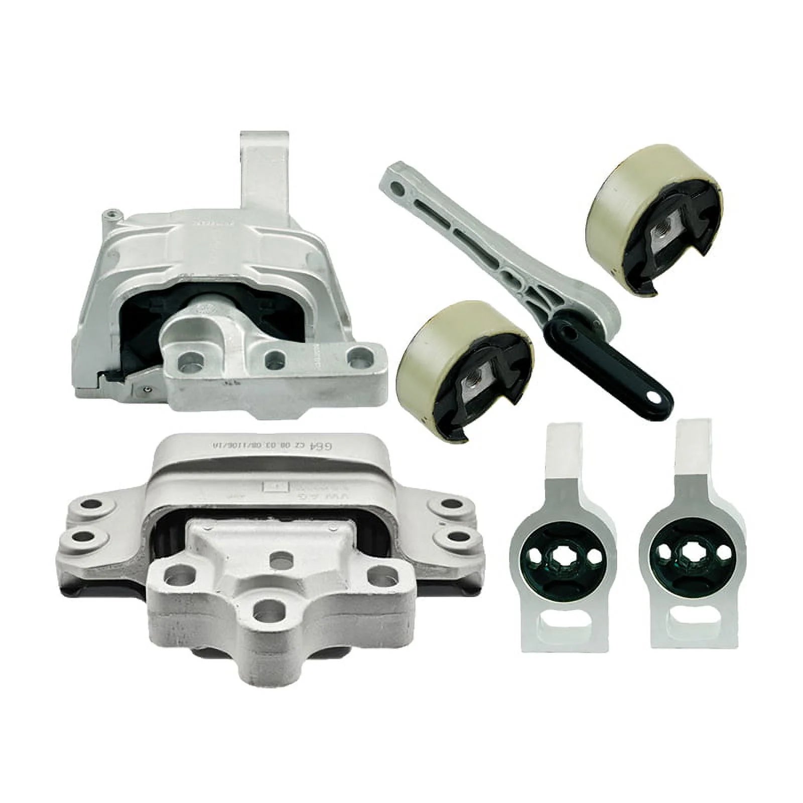 K3189 Engine Motor&Transmission Mount 7pc For 2009-2017 Volkswagen Tiguan 2.0L AUTO | A4908 A6966 A6969 A6978 A6978 A4911 A4914