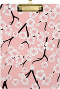 FMSHPON Cherry Blossoms Clipboard Hardboard Wood Nursing Clip Board and Pull for Standard A4 Letter 13x9 inches