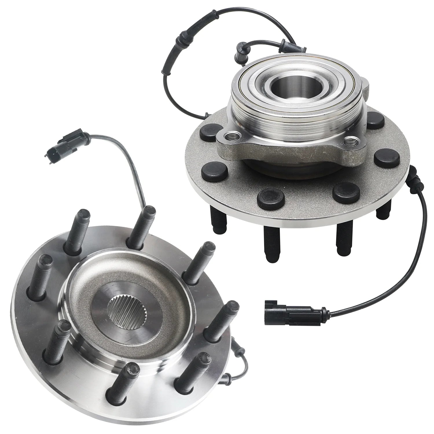 Detroit Axle - 4WD Front Wheel Bearing Hubs for 2006-2008 Dodge Ram 2500 3500 [8-Lug Wheel Models], Replacement 2007 Ram 2500 3500 Wheel Bearing & Hubs Assembly