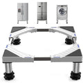 Mini Fridge Stand Washer and Dryer Pedestals Adjustable Stainless Steel Stand for Freezers Washing Appliances Silver wu0207