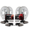 Power Stop Front and Rear Ceramic Brake Pad and Drilled and Slotted Rotor Kit K6327