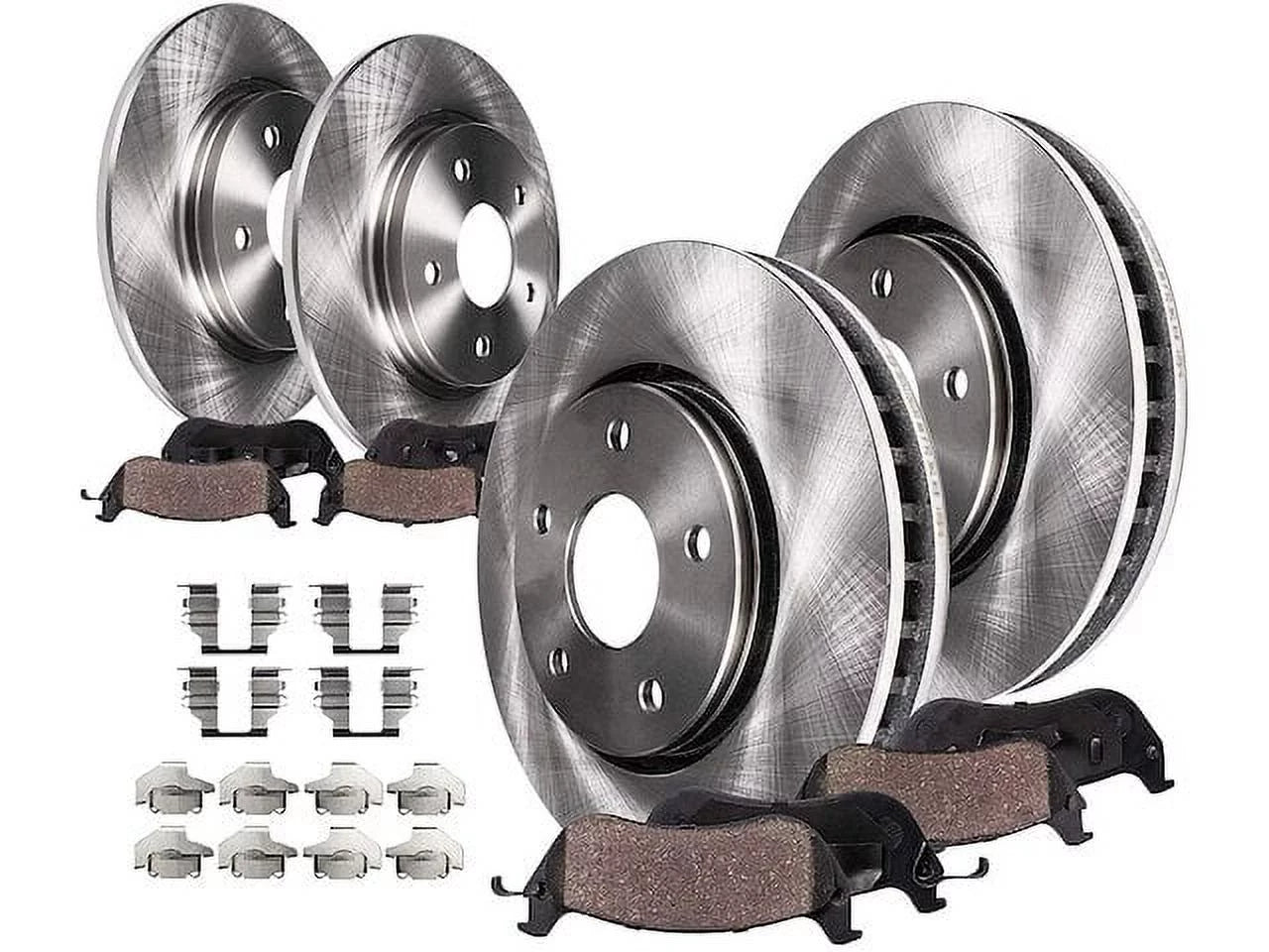 Front and Rear Brake Pad and Rotor Kit - Compatible with 2006 - 2013 Mazda 3 2007 2008 2009 2010 2011 2012