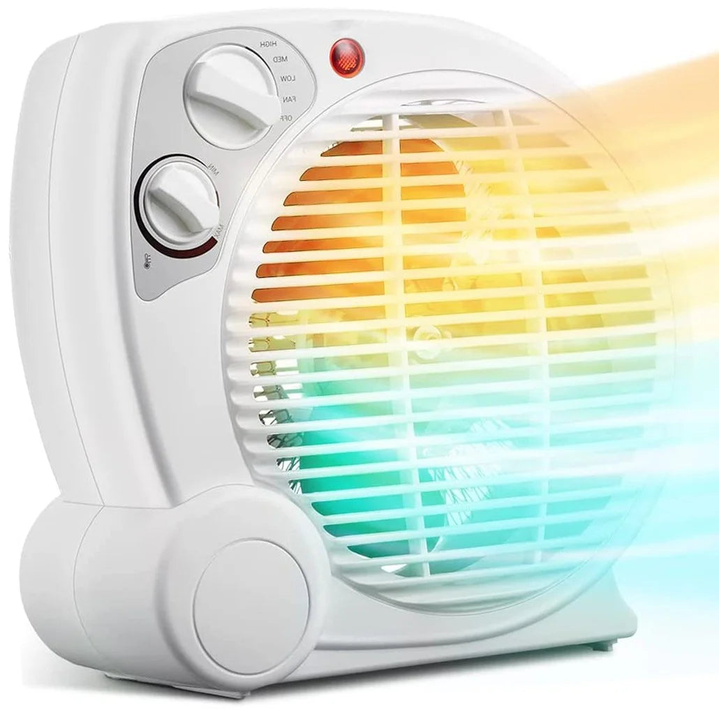 Space Heaters for Indoor Use, 1s Fast Heating Electric Heater with 3 Heating Settings, Fan Mode and Adjustable Thermostat, Auto Safety Shut-Off System, Quiet and Portable for Office Bedroom Use