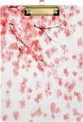 Coolnut Cherry Blossom Clipboard,A4 Standard Letter Size,Clipboard with Low Profile Clip for Classrooms, Offices,Students Gifts