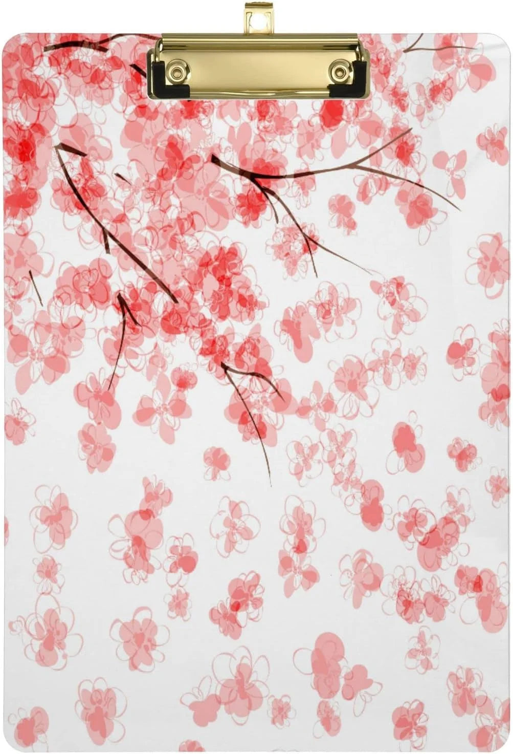 Coolnut Cherry Blossom Clipboard,A4 Standard Letter Size,Clipboard with Low Profile Clip for Classrooms, Offices,Students Gifts