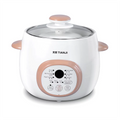 Tianji Electric Stew Pot, 1 Quart Crock Pot Slow Cookers, Ceramic Soup Porridge Cooker with Lid, White