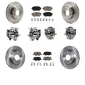 Transit Auto - Front Rear Hub Bearings Assembly Disc Brake Rotors And Ceramic Pads Kit (10Pc) For Mazda 3 Sport 2.5L KBB-119287