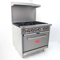 General Foodservice Gas Range with Oven, 6 Burners, 180,000 BTU, 36, in Stainless Steel (GR4-36LP)