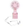 FSLiving 5V USB-Powered Fan Cooling Air Fan Rotatable Powerful Fan with Motion Sensor Automitically On/Off Two Speeds Fan with Clamp for Office Computer Desk Student Dormitory Study,Pink - 1 Pack