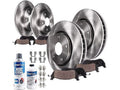 Front and Rear Brake Pad and Rotor Kit - Compatible with 2004 - 2012 Chevy Malibu 2005 2006 2007 2008 2009 2010 2011