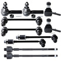 Teledu 10 Front Rear Sway Bar Tie Rod Suspension Kit For 97-03 QX4 96-04 Pathfinder
