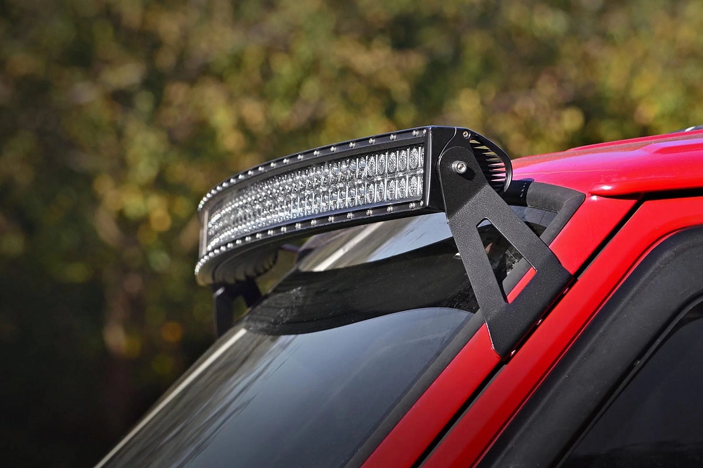 Rough Country 50 LED Windshield Brackets for 1984-2001 Jeep Cherokee XJ - 70517