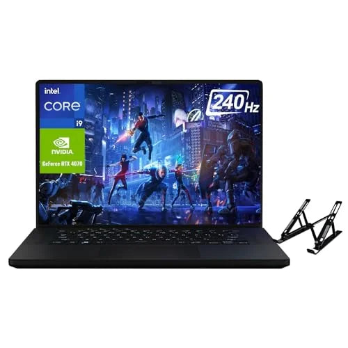 ASUS ROG Zephyrus M16 Gaming Laptop 2023 Newest, 16 QHD 240Hz Display, Intel Core i9 13900H, NVIDIA GeForce RTX 4070, 32GB DDR5 RAM, 1TB SSD, Backlit Keyboard, Windows 11 Home, with Laptop Stand