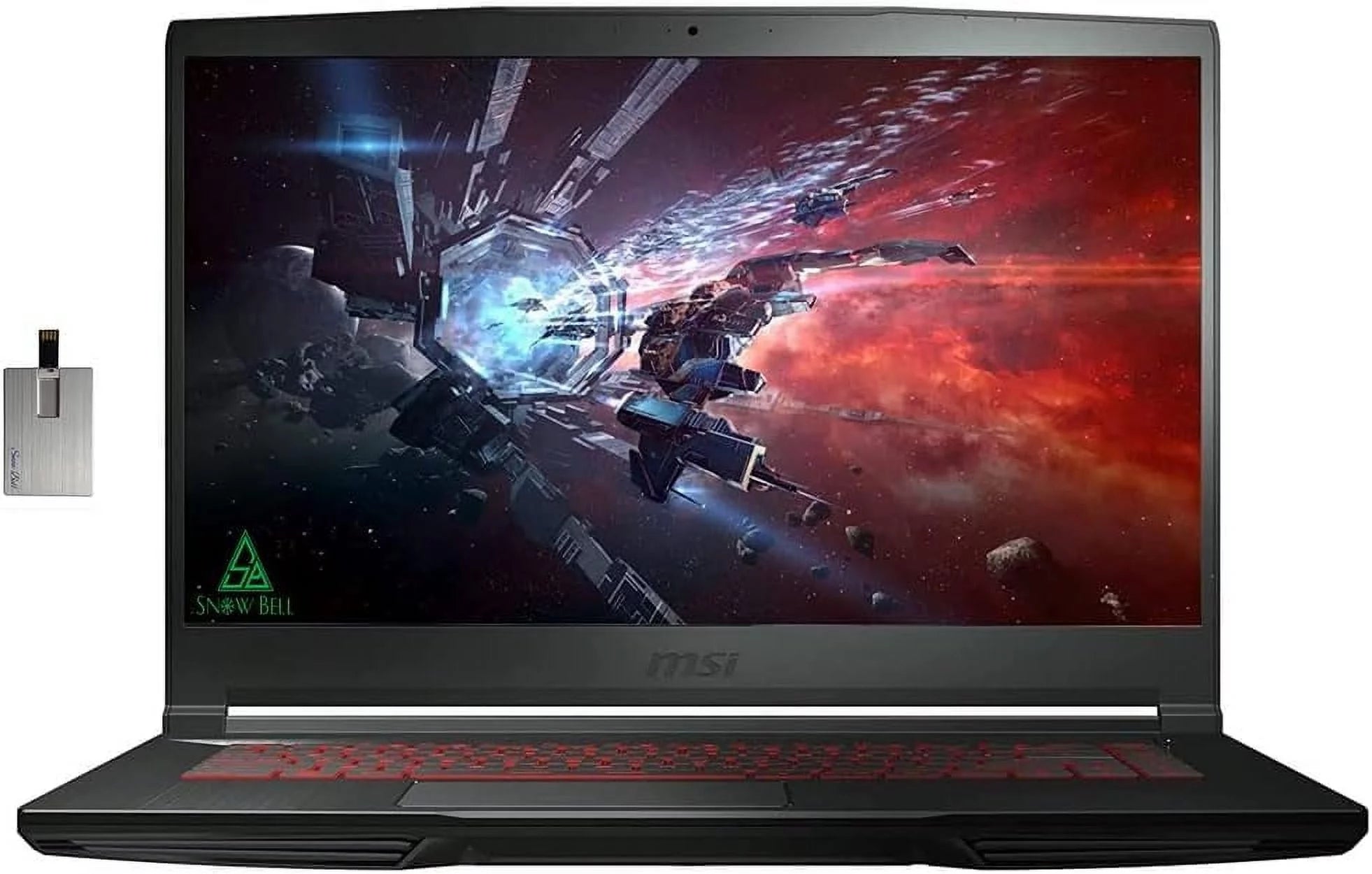 MSI GF63 Thin Gaming 15.6 FHD Laptop, Intel Core i5-10300H Processor, 64GB DDR4 RAM, 2TB PCIe SSD, Backlit Keyboard, GeForce GTX1650 Max-Q Graphics, HDMI, Win 10, Black, 32GB USB Card