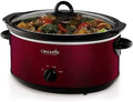 Crock-Pot SCV700KRNP Large 7 Quart Capacity Versatile Food Slow Cooker Home Cooking Kitchen Appliance, Red