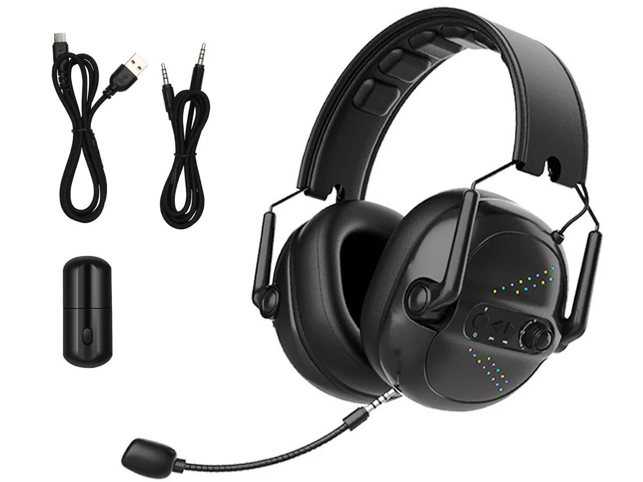 SAMA Wireless Bluetooth Headset G2000 Stereo Plug and Play 2.4G Game Headphones Breathing RGB Black