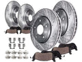 Front and Rear Brake Pad and Rotor Kit - Compatible with 2010 - 2019 Ford Taurus 2011 2012 2013 2014 2015 2016 2017 2018