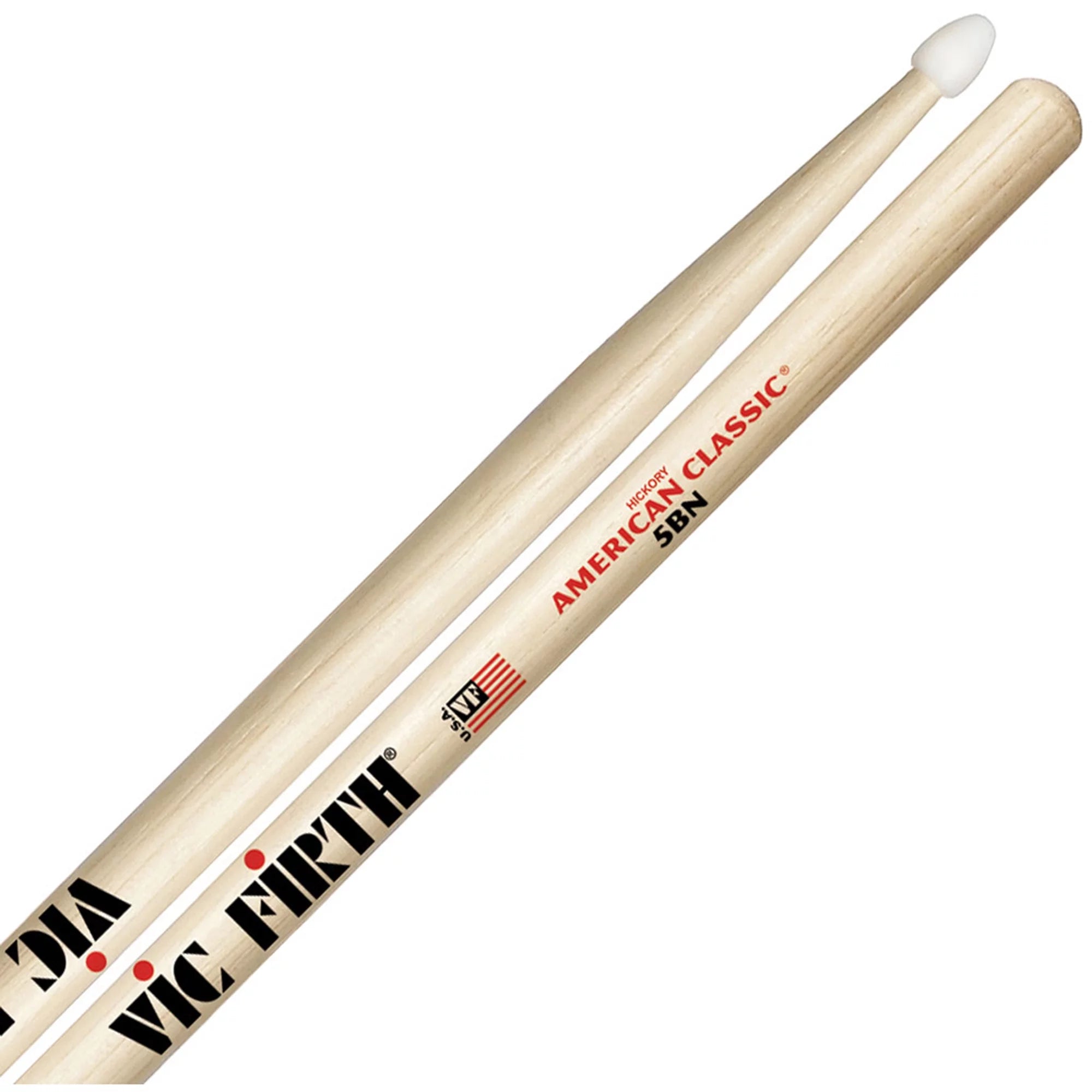 Vic Firth American Classic 5BN Nylon Tip Hickory Drumsticks