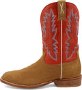 Twisted X Men's 11 Tech X? Boot, Roughout Tan & Cherry, 8 D