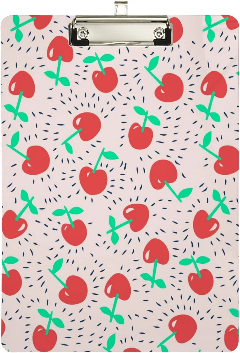 FMSHPON Cherry Fruits Cute Clipboard Hardboard Wood Nursing Clip Board and Pull for Standard A4 Letter 13x9 inches