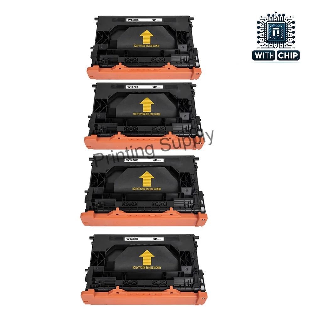 4 Pack High Yiled Black Toner Cartridge For HP 147X(W1470X) WITH CHIP Comaptible With HP LaserJet Enterprise M610, M611, M612 Series, HP LaserJet Enterprise MFP M634, M635, M636 Series