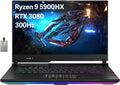 ASUS ROG Strix Scar 15 Gaming Laptop, 15.6 IPS Type FHD Gaming Laptop, AMD Ryzen 9 5900HX, 16GB RAM, 1TB PCIe SSD, Backlit Keyboard, GeForce RTX 3080, WiFi 6, Win 11 Pro, Hotface 32GB USB Card