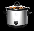 Complete Cuisine Slow Cooker with Adjustable Temp, Entrees, Sauces, Stews & Dips, Dishwasher Safe Glass Lid & Crock, 3.0 Quart, Stainless Steel