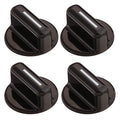 Kitchen Basics 101 Pack of 4 131858000 Washer Dryer Rotary Knob Replacement for Electrolux, Black
