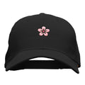 Cherry Blossom Embroidered Low Profile Cap - Black OSFM