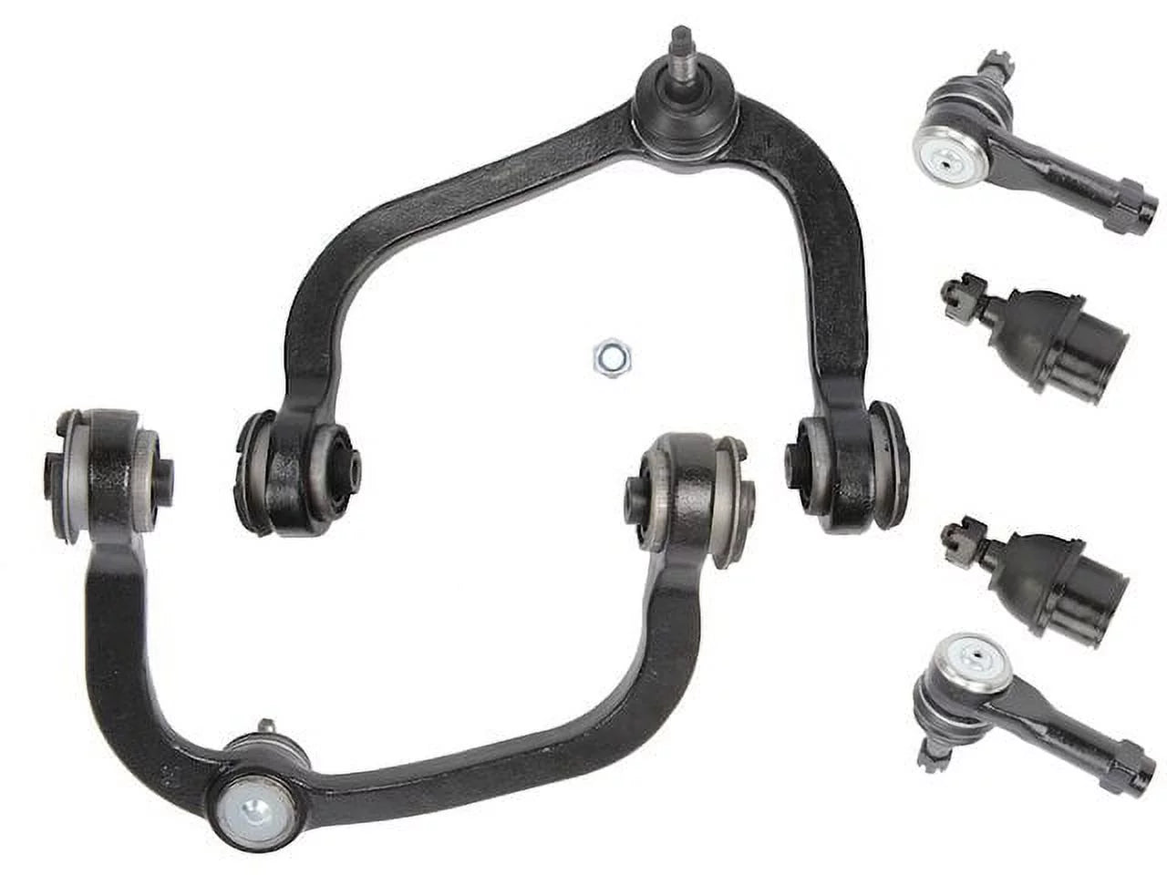 Front Upper Control Arm Ball Joint Tie Rod Kit - Compatible with 2006 - 2008 Lincoln Mark LT Base Crew Cab Pickup 4-Door 5.4L V8 Naturally Aspirated Gas (2WD and 4WD) 2007