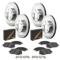 Max Advanced Brakes - Brake Kit for 2005 2006 2007 2008 2009 Audi A4 2005 2006 2007 2008 2009 A4 Quattro Front and Rear Replacement Disc Brake Rotors and Ceramic Brake Pads