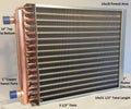 14x18 Water to Air Heat Exchanger 1" Copper Ports With Install Kit