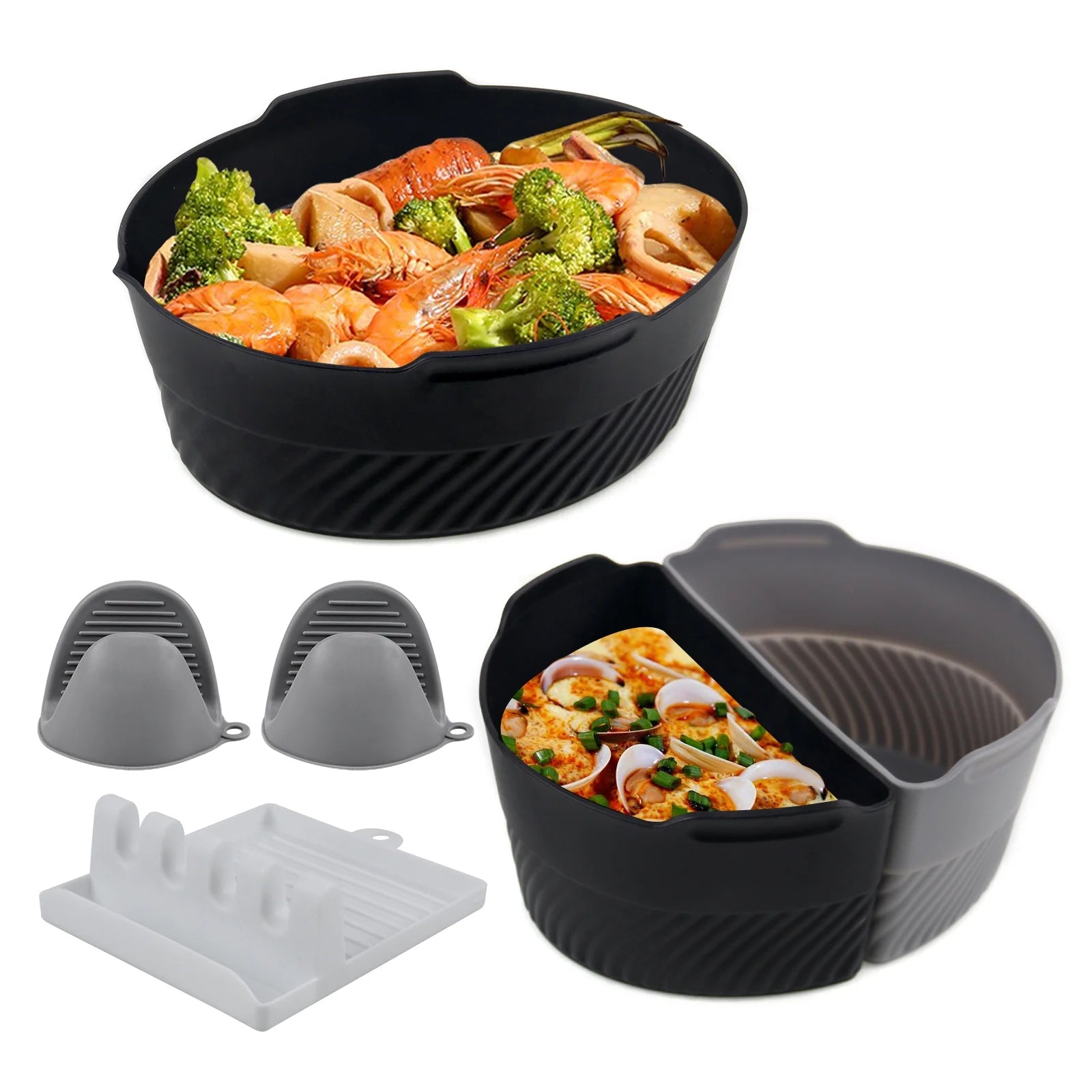 Ryanstar Racing 6-Quart Slow Cooker Liners Set, Silicone Slow Pot Liners Reusable, Slow Cooker Divider Liners, Slow Cooker Dividers Silicone, Slow Cooker Liners, Fits Oval Slow Cooker