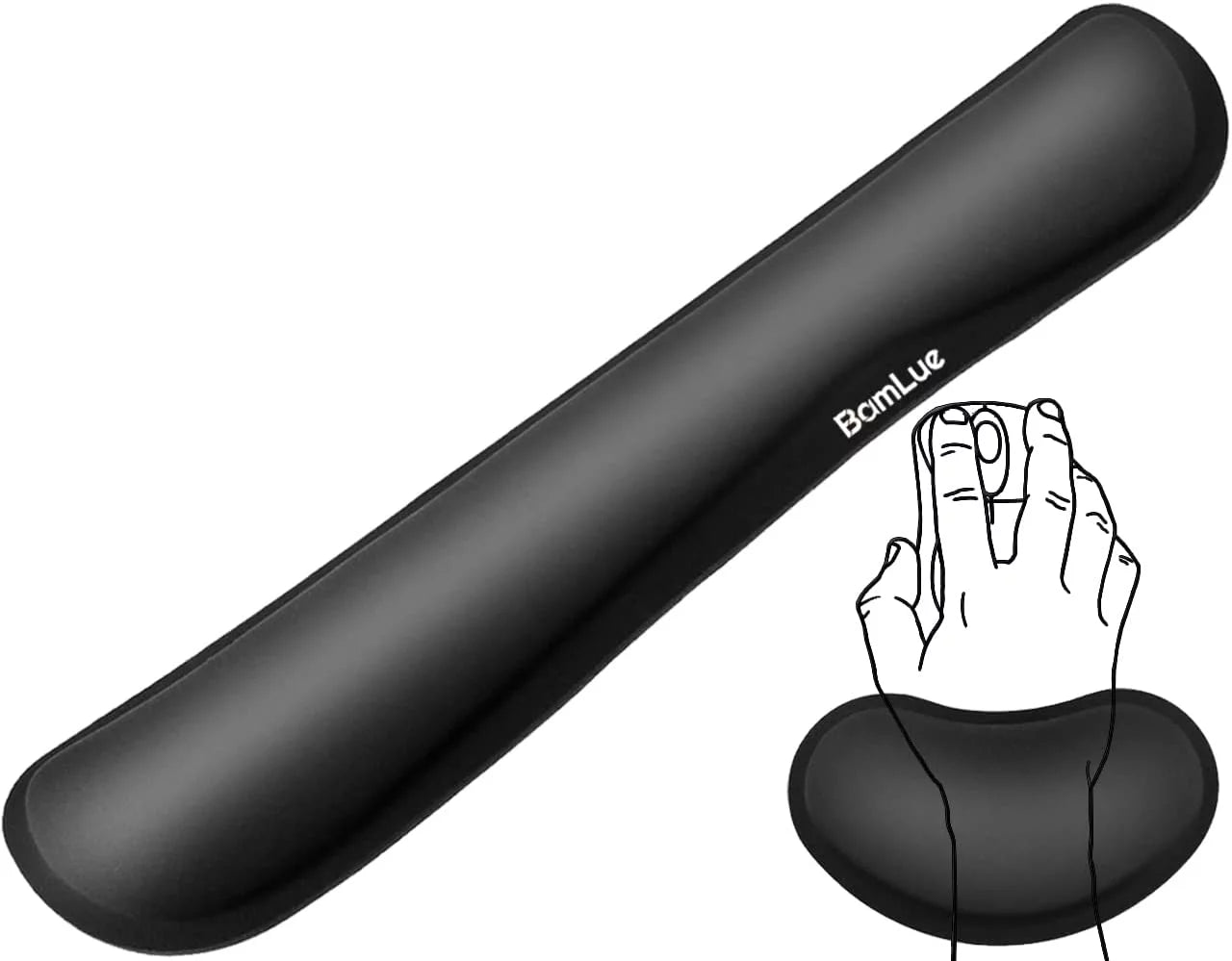 Keyboard Wrist Rest, Memory Foam Pad Set for Easy Typing & Pain Relief for Laptop, Office & Home, Ergonomic Sets