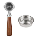 Espresso Training Tool 51mm Bottomless Portafilter for DeLonghi Espresso Machine Rosewood Handle