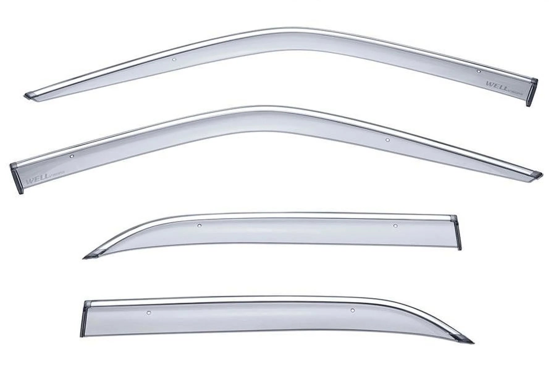 Wellvisors Side Window Visors Deflectors Rain Guards With Chrome Trim for 1992-1999 Mercedes-Benz S-Class SWB / W140 SWB Sedan 3-847MB017