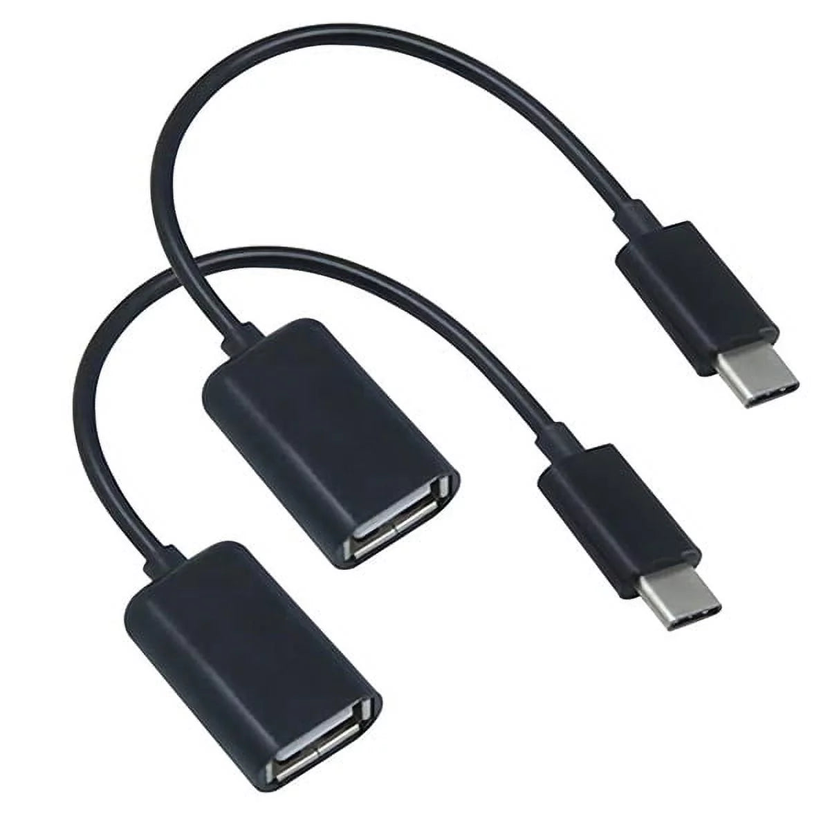OTG USB-C 3.0 Adapter (2 Pack) Compatible with Samsung Galaxy S22+/ 5G/Plus/Ultra for multi use functions such as keyboard/thumb drives/mice/etc. (BLACK)