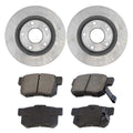 AutoShack Rear Brake Rotors and Performance Ceramic Pads Kit Driver and Passenger Side Replacement for 2006-2015 Honda Civic 2006-2009 2010 2011 Acura CSX 2013-2015 ILX 1.3L 1.5L 1.8L 2.0L 2.4L FWD