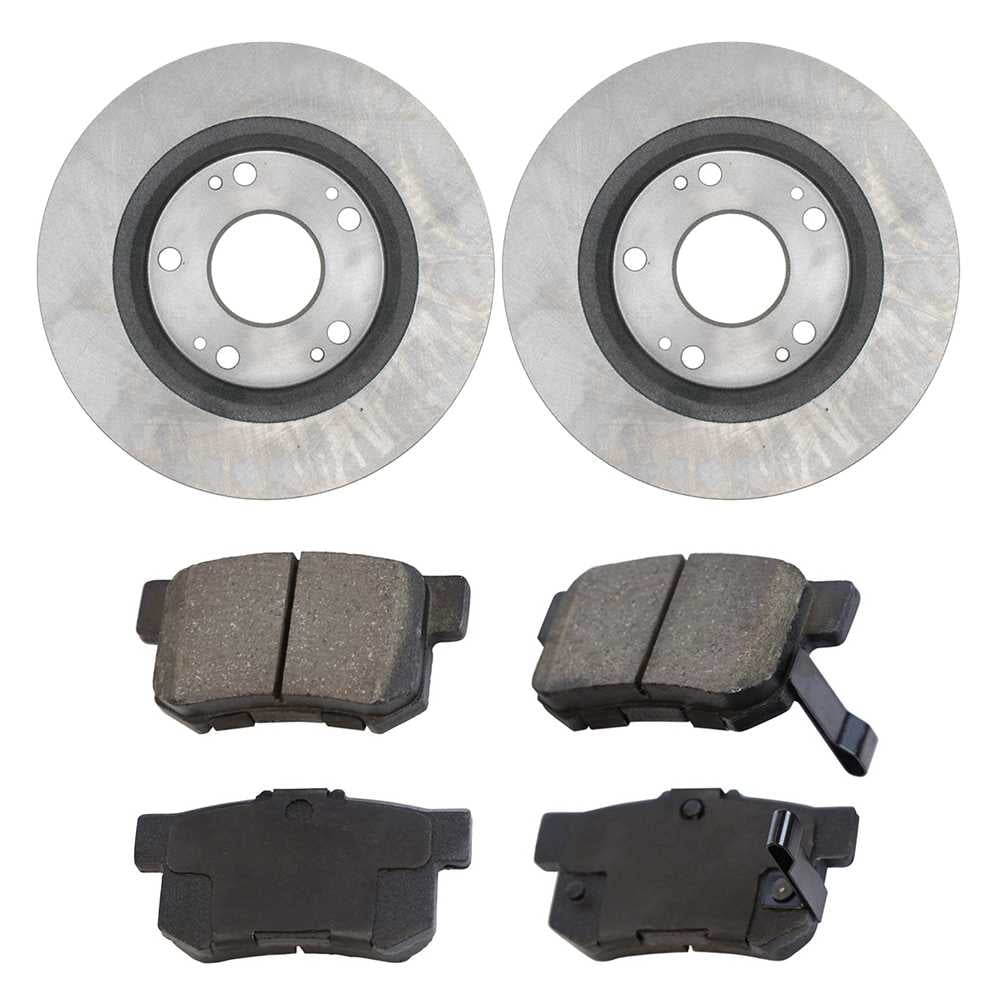 AutoShack Rear Brake Rotors and Performance Ceramic Pads Kit Driver and Passenger Side Replacement for 2006-2015 Honda Civic 2006-2009 2010 2011 Acura CSX 2013-2015 ILX 1.3L 1.5L 1.8L 2.0L 2.4L FWD