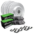 R1 Concepts Front Rear Brakes and Rotors Kit |Front Rear Brake Pads| Brake Rotors and Pads| Performance Sport Brake Pads and Rotors WBSH2-47016
