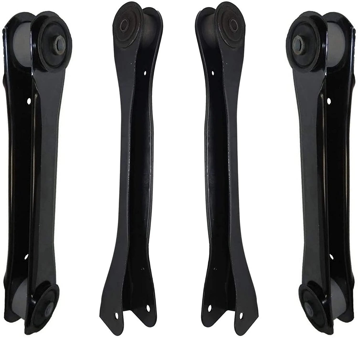 Detroit Axle - Front Control Arms for 1997-2006 Jeep Wrangler TJ, Replacement 1998 1999 2000 2001 2002 2003 2004 2005 4pc Lower and Upper Control Arms Assembly