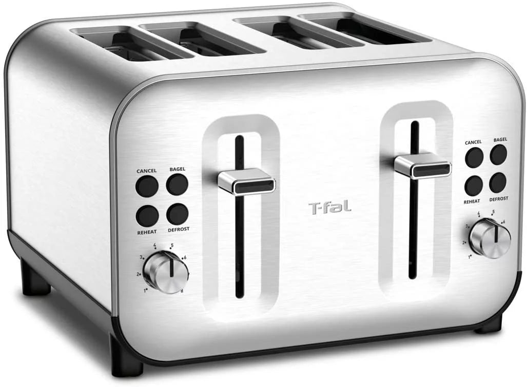 T-Fal - Stainless Steel 4 Slice Toaster