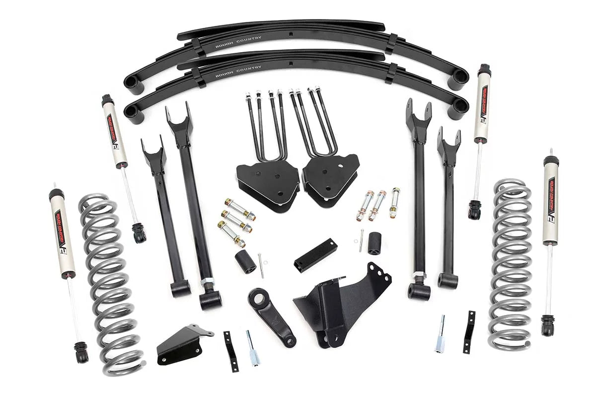 Rough Country 8 Lift Kit (fits) 2005-2007 Super Duty F250 F350 4WD Diesel includes V2 Monotube Shocks Suspension 590.20