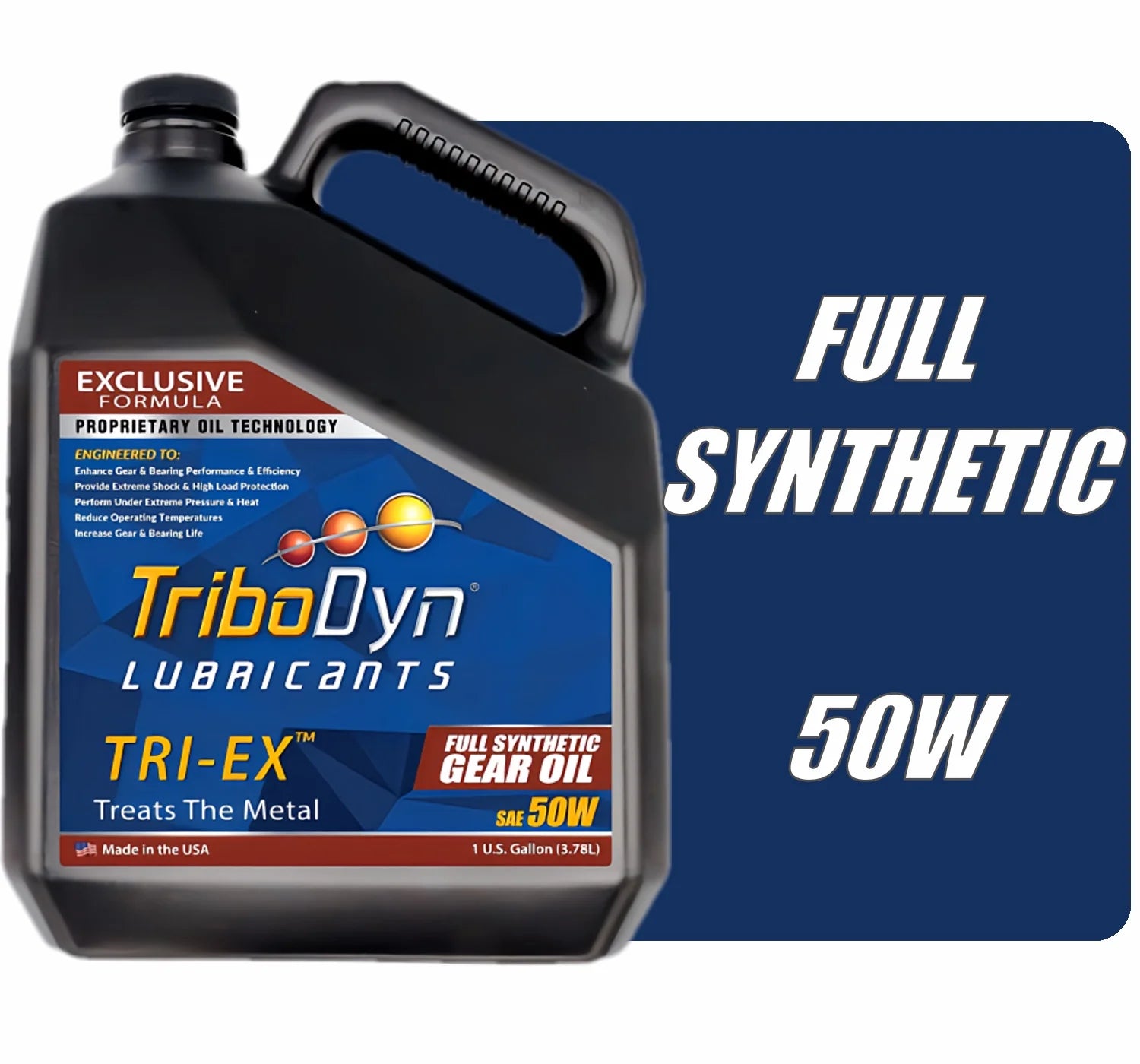 TriboDyn Tri-Ex Full Synthetic SAE 50W Gear Oil - 1 Gallon Bottle